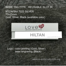 Name Tag CN Slot-in Alum Semi color Printing NTCN/Slot 7025 SILVER